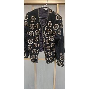Beautiful vintage black and gold jacket monsoon